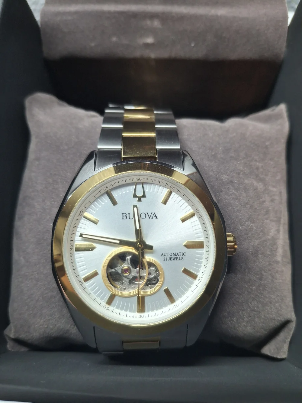 Bulova Men’s Two-Tone Automatic Watch - Gold & Silver